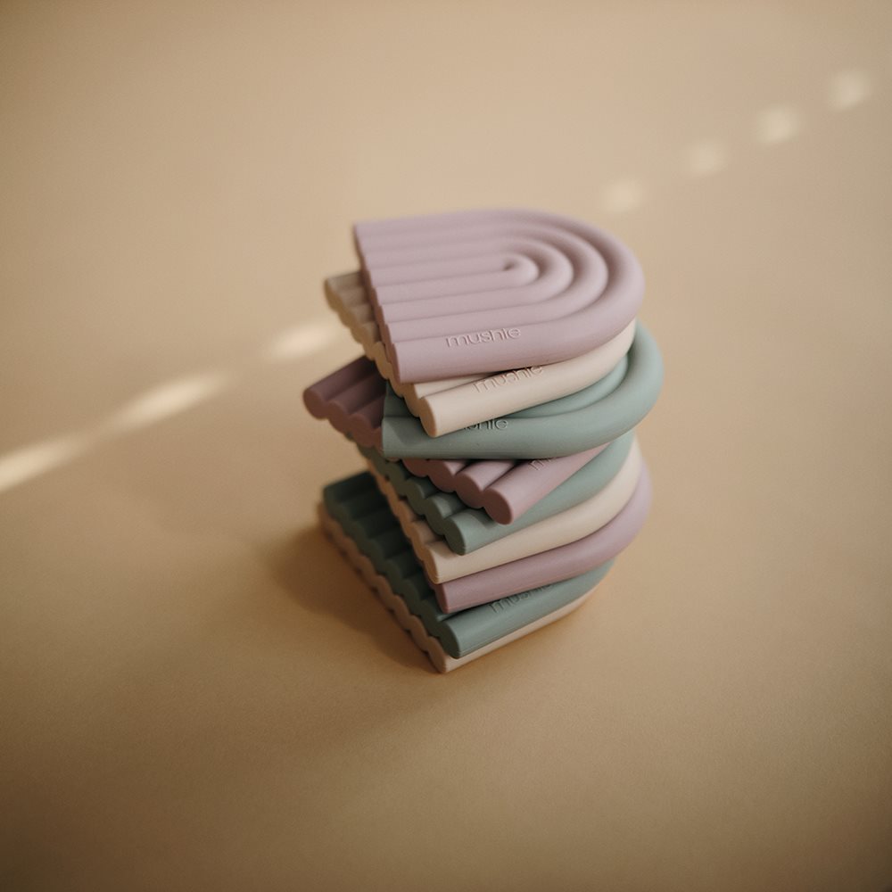 Μασητικό Mushie Rainbow Mauve 66-2560266 Παιχνίδια Βρεφικά για Μωρά 0 - 6 Μηνών Spitishop