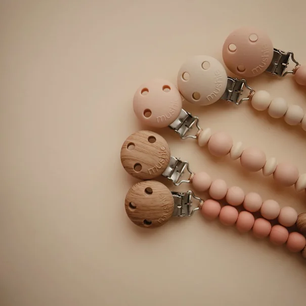 Κλιπ Πιπίλας Mushie Luna Blush 66-100070