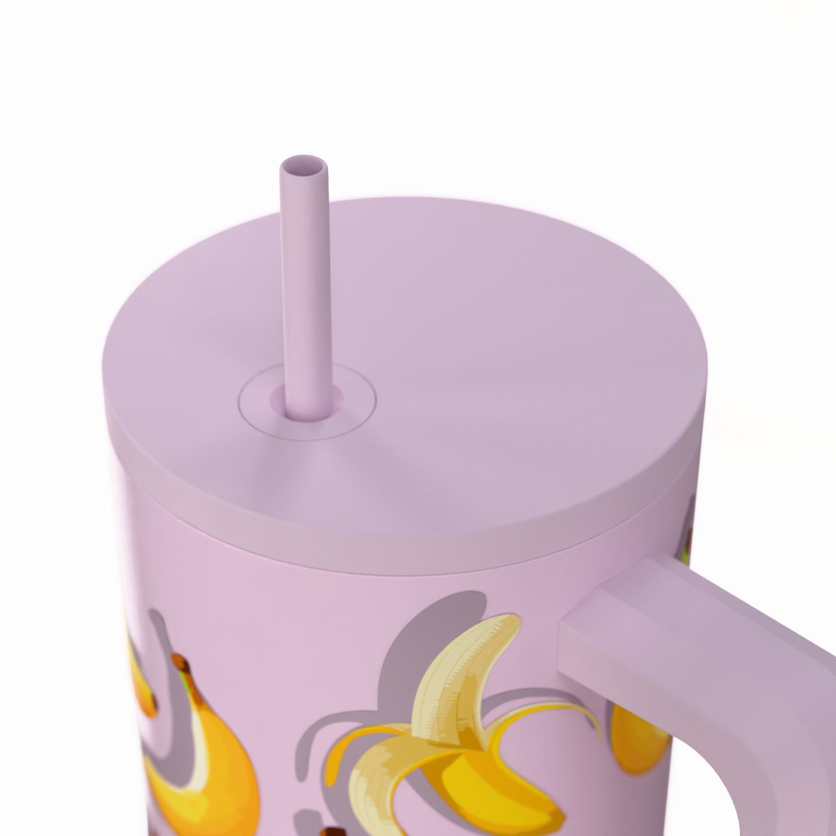 Κούπα Θερμός με Λαβή Καλαμάκι 900Ml Estia Save The Aegean Tumbler Banana Mood 01-41601 Οργάνωση & Αποθήκευση Ποτήρια Spitishop
