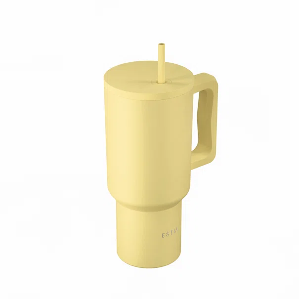 Κούπα Θερμός Με Λαβή & Καλαμάκι 900ml Estia Save The Aegean Tumbler Sunbeam 01-41496