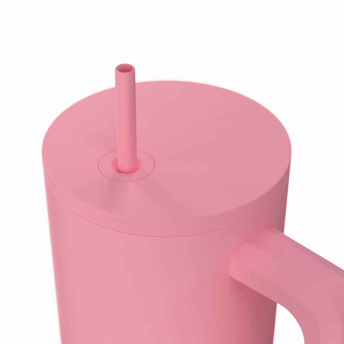 Κούπα Θερμός με Λαβή Καλαμάκι 900Ml Estia Save The Aegean Tumbler Rose 01-41526 Οργάνωση & Αποθήκευση Ποτήρια Spitishop