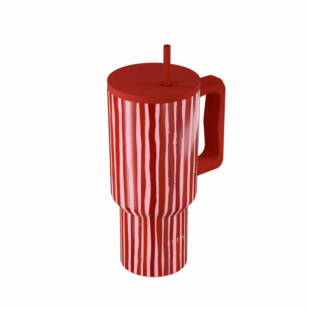 Κούπα Θερμός Με Λαβή & Καλαμάκι 900ml Estia Save The Aegean Tumbler Viva Stripe 01-41564