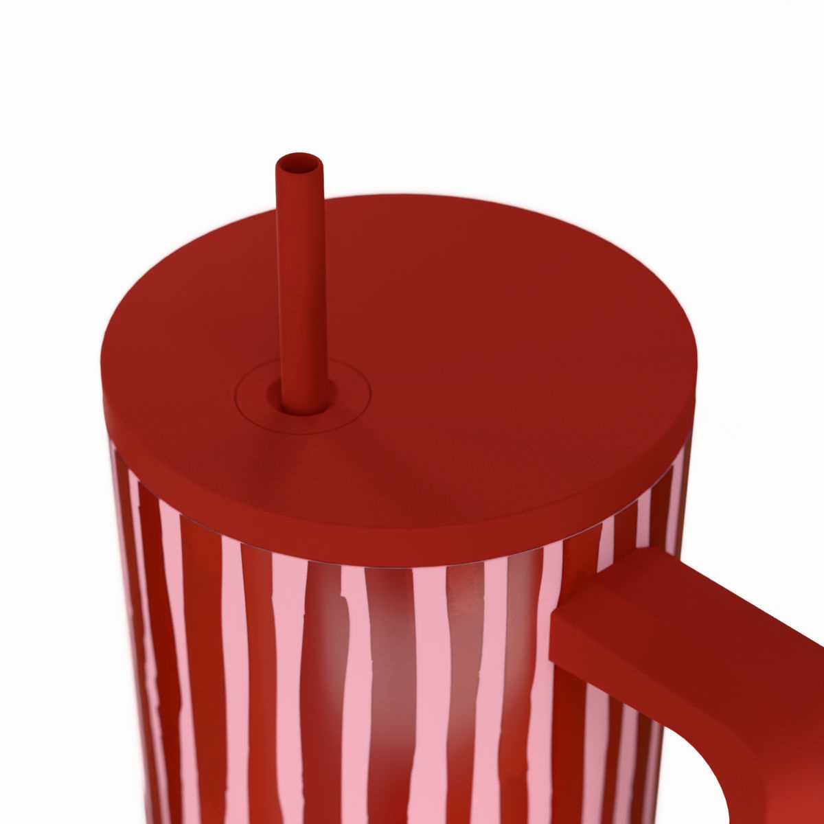 Κούπα Θερμός με Λαβή Καλαμάκι 900Ml Estia Save The Aegean Tumbler Viva Stripe 01-41564 Οργάνωση & Αποθήκευση Ποτήρια Spitishop