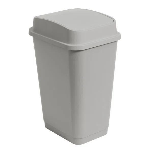 Κάδος Απορριμμάτων (33x44x56) Estia 50lt Fliptop 2 Γκρι 02-49238