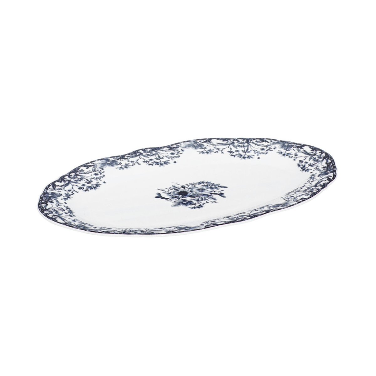 Πιατέλα Σερβιρίσματος Οβάλ (30x20) Estia Reverie Blue 07-38786