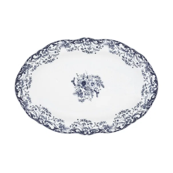 Πιατέλα Σερβιρίσματος Οβάλ (30x20) Estia Reverie Blue 07-38786