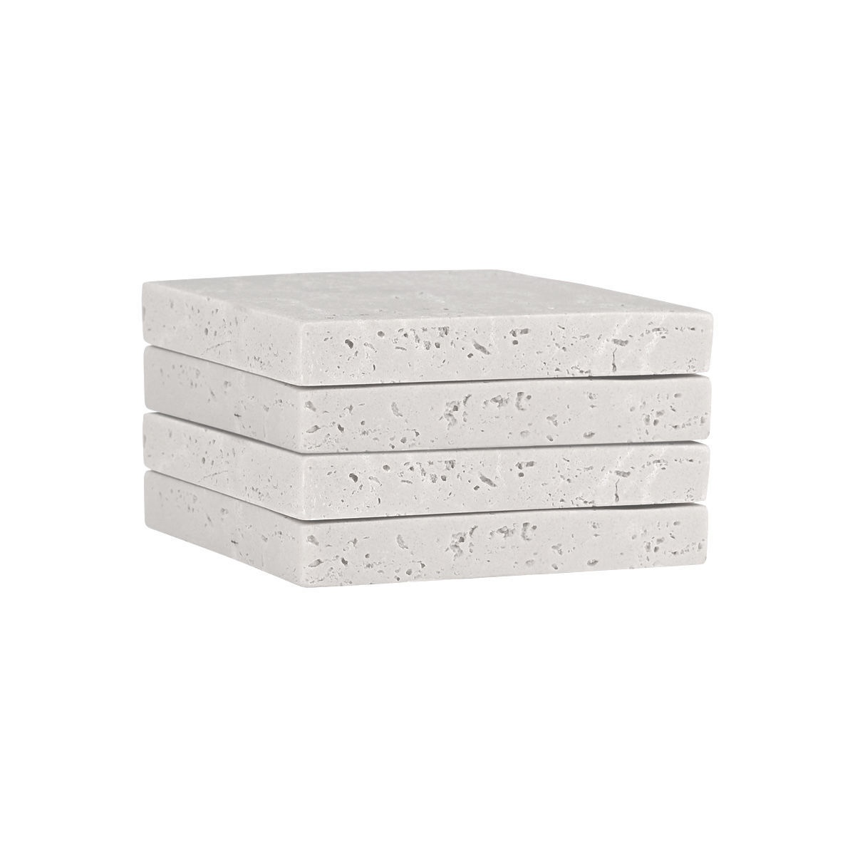 Σουβέρ (Σετ 4τμχ) Estia Travertine 07-36867