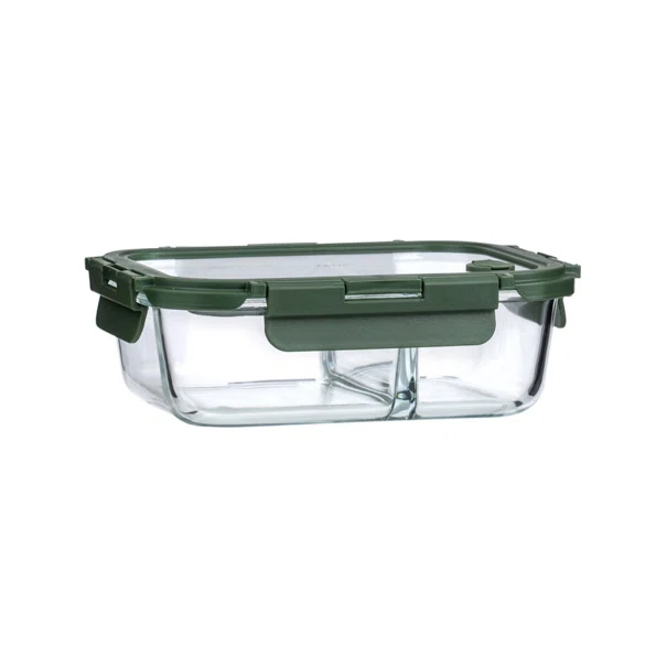 Φαγητοδοχείο Με Χωρίσματα 1.03lt (19.8x14.8x5.9) Estia Click & Seal Olive 01-39622