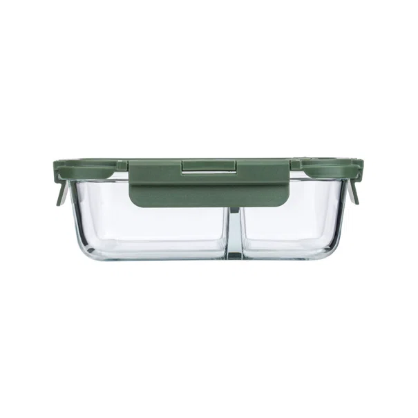Φαγητοδοχείο Με Χωρίσματα 1.03lt (19.8x14.8x5.9) Estia Click & Seal Olive 01-39622