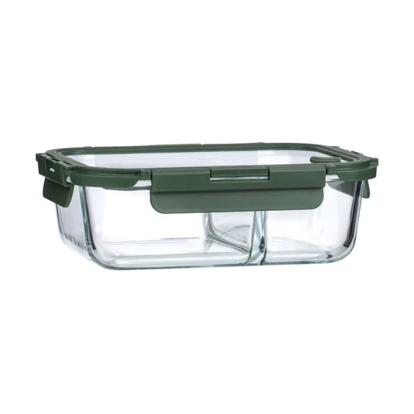 Φαγητοδοχείο Με Χωρίσματα 1.46lt (19.8x14.8x5.9) Estia Click & Seal Olive 01-39639