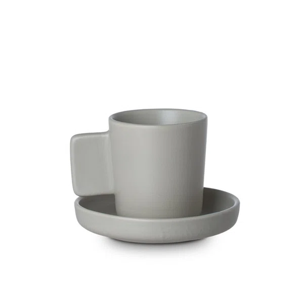 Φλυτζάνι Espresso 90ml + Πιατάκι Estia Fine Grind Beige 07-35518