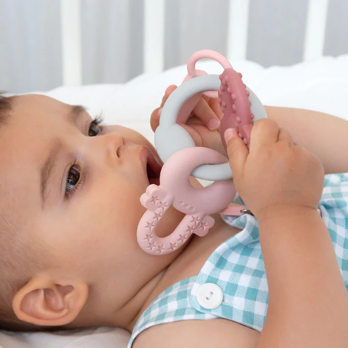 Μασητικό Kiokids Keys Ροζ 4156 Παιχνίδια Βρεφικά για Μωρά 0 - 6 Μηνών Spitishop