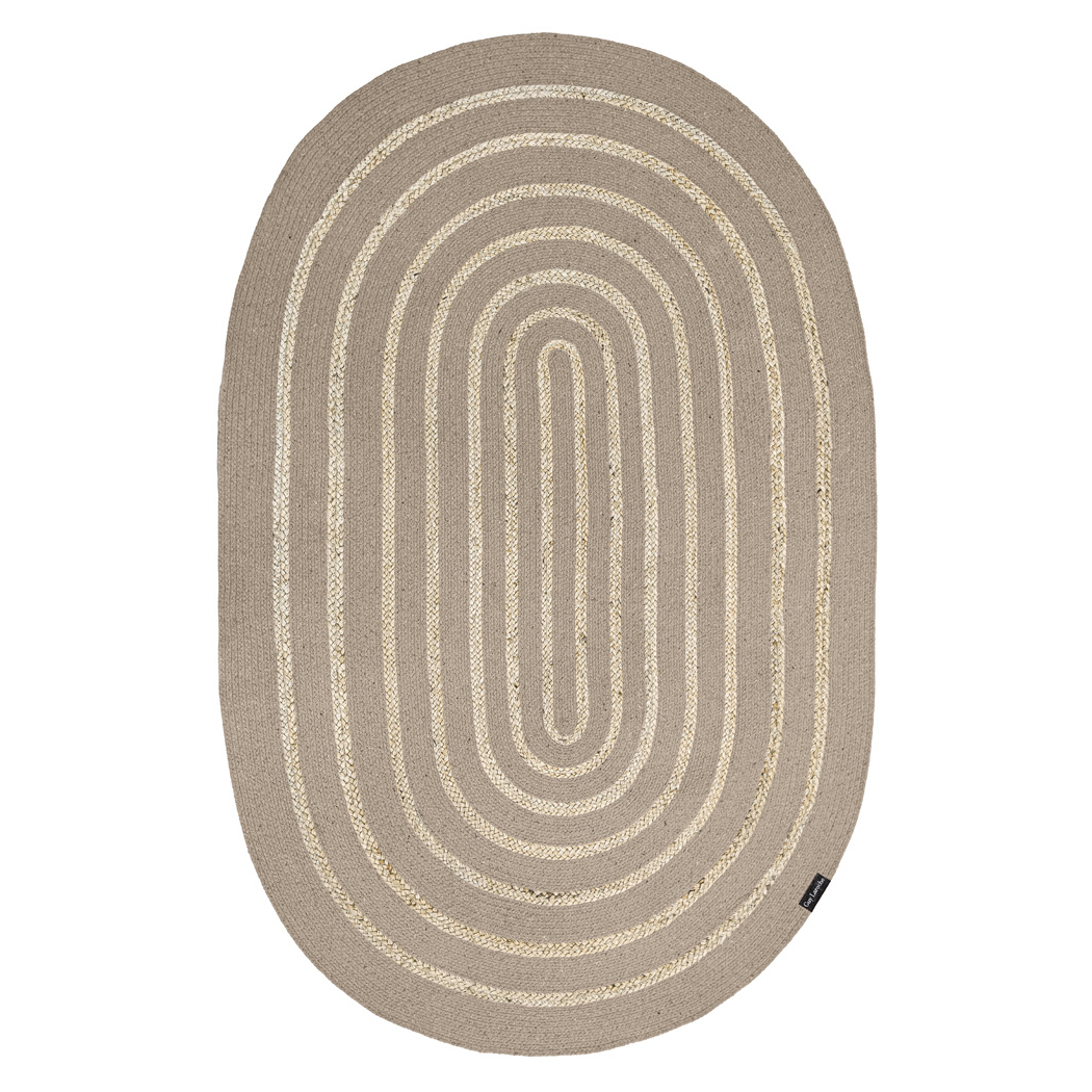 Οβάλ Χαλί Καλοκαιρινό (140X210) Guy Laroche Maya Taupe Χαλιά Spitishop