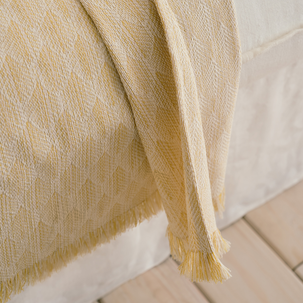 Ριχτάρι Καναπέ Διθέσιου (180X250) Gofis Home Fianna Pollen Yellow 328 04 Λευκά Είδη Σαλονιού Ριχτάρια Καλοκαιρινά All Season Spitishop