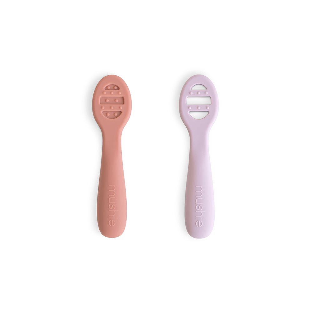 Κουτάλια Φαγητού (Σετ 2τμχ) Mushie Rose/Soft Lilac 66-102073