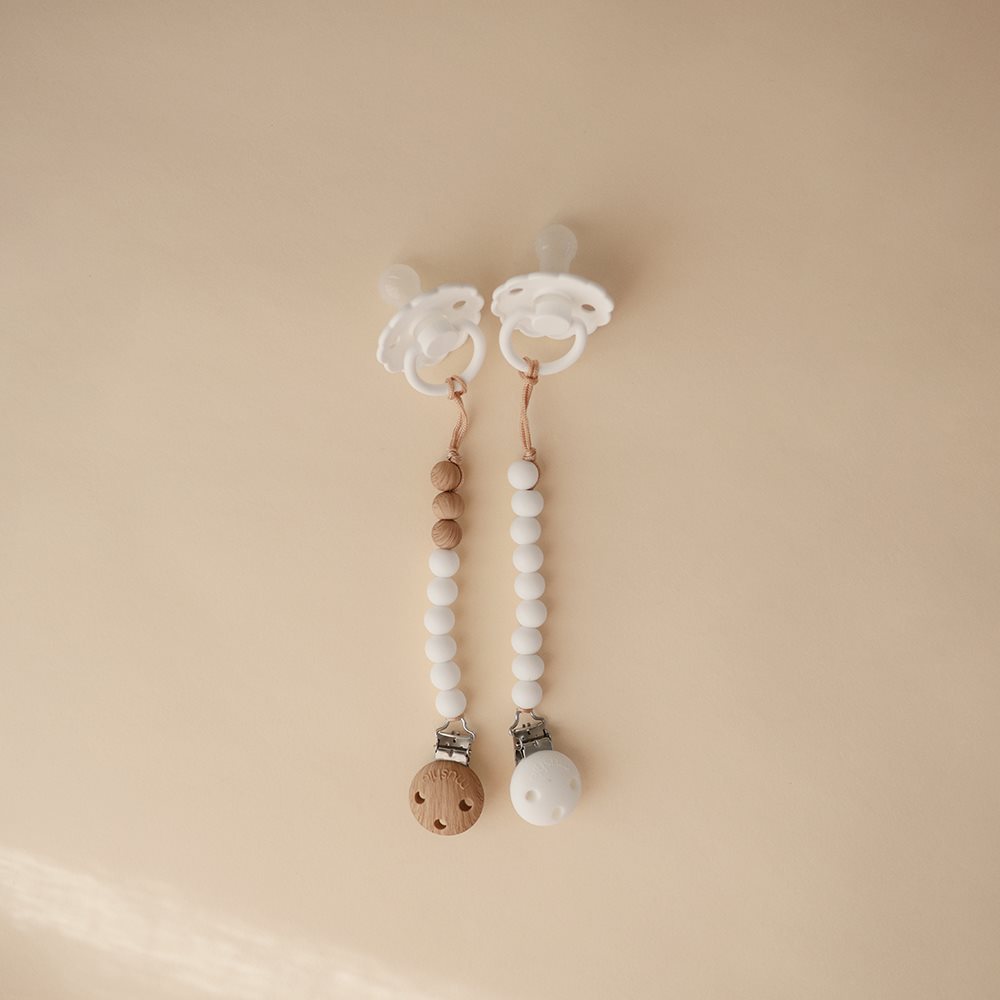 Κλιπ Πιπίλας Mushie Eva White 66-2090215 Βρεφικά Πιπίλες Spitishop