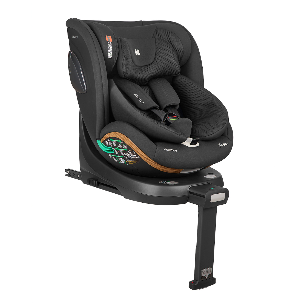 Κάθισμα Αυτοκινήτου ISOfix (40-150εκ. Ύψος) Kikka Boo i-Twist i-size Black 2026
