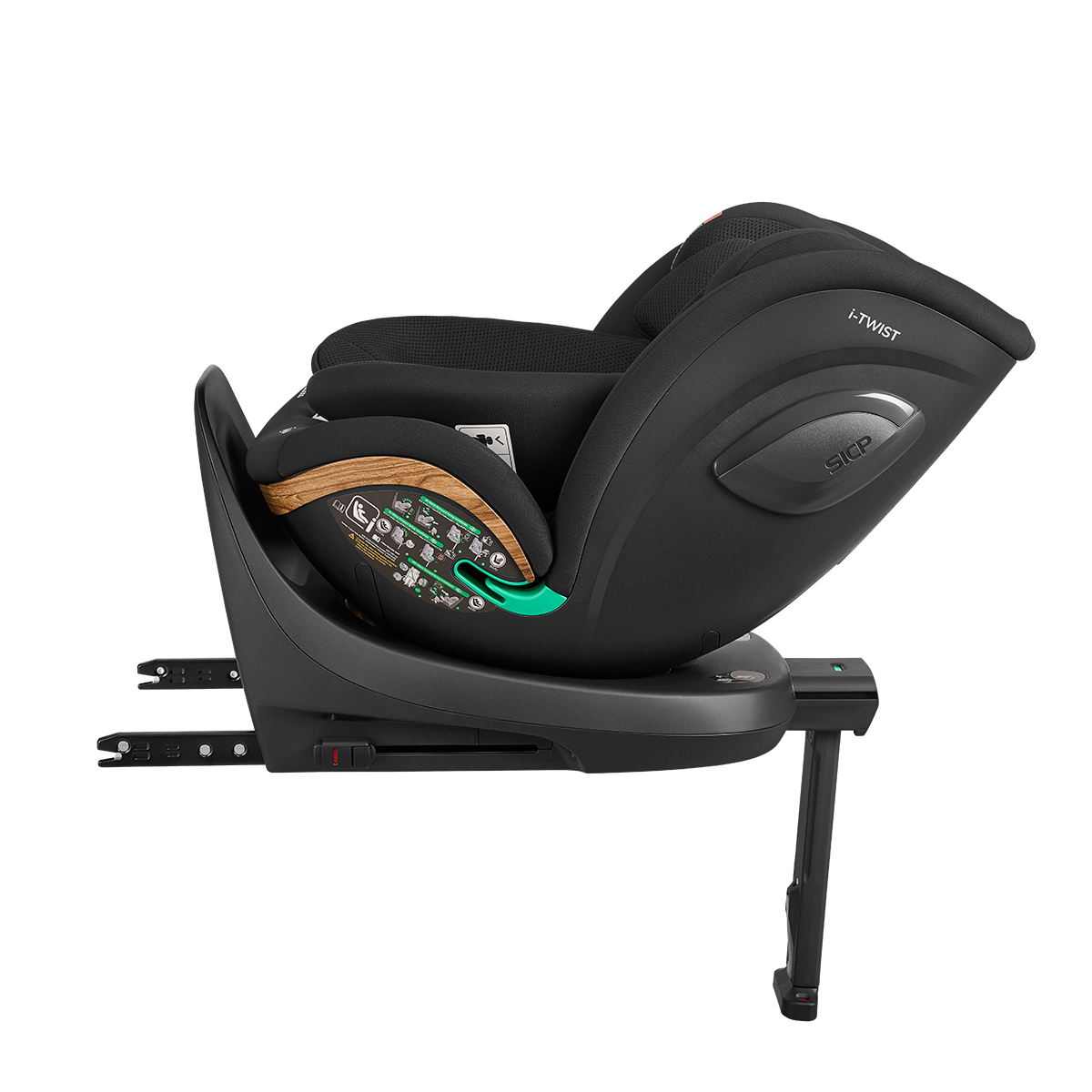Κάθισμα Αυτοκινήτου Isofix (40-150Εκ Ύψος) Kikka Boo I-Twist I-Size Black 2026 Βρεφικά Καθίσματα Spitishop