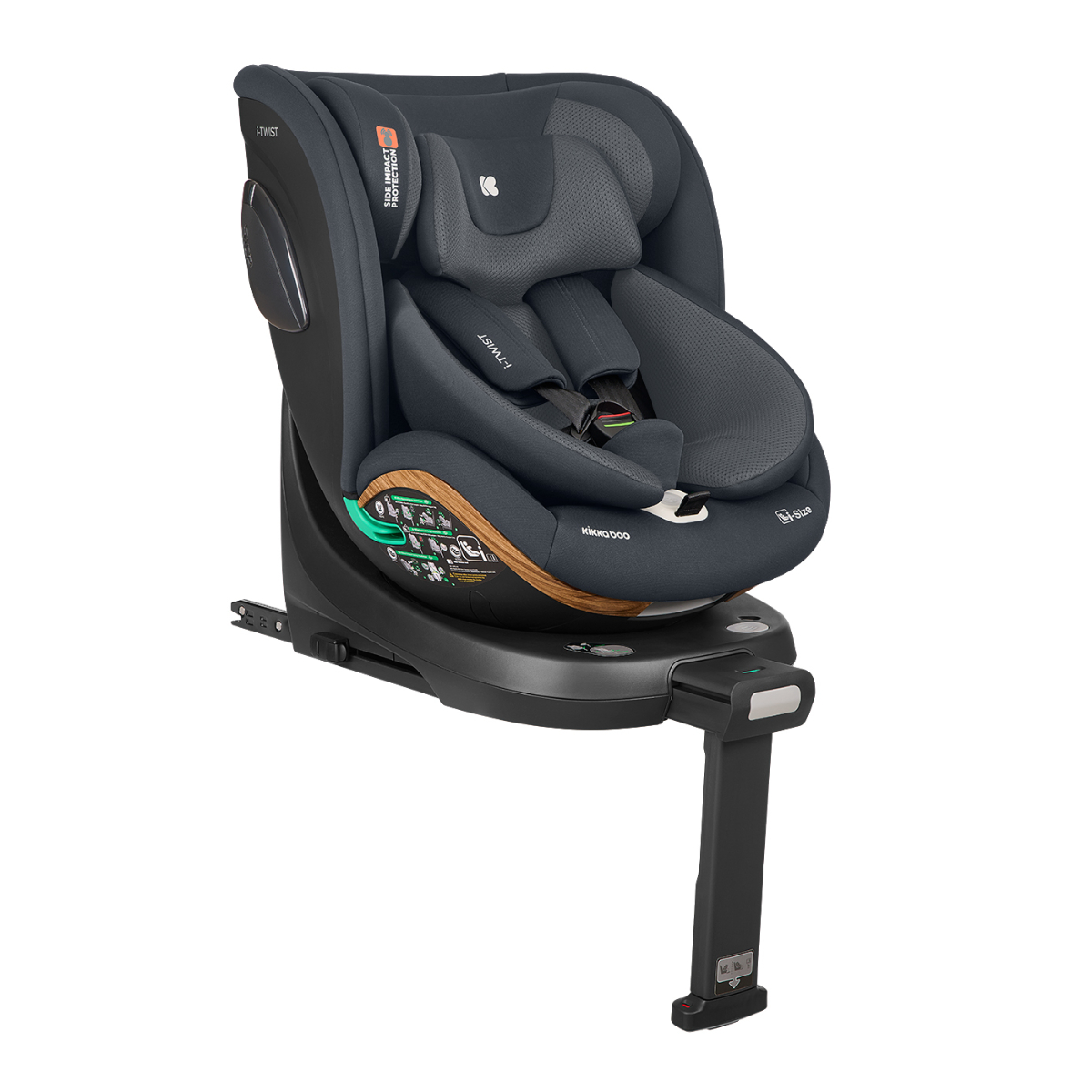 Κάθισμα Αυτοκινήτου ISOfix (40-150εκ. Ύψος) Kikka Boo i-Twist i-size Grey 2026