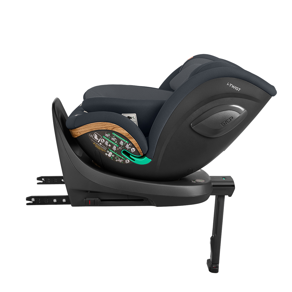 Κάθισμα Αυτοκινήτου Isofix (40-150Εκ Ύψος) Kikka Boo I-Twist I-Size Grey 2026 Βρεφικά Καθίσματα Spitishop