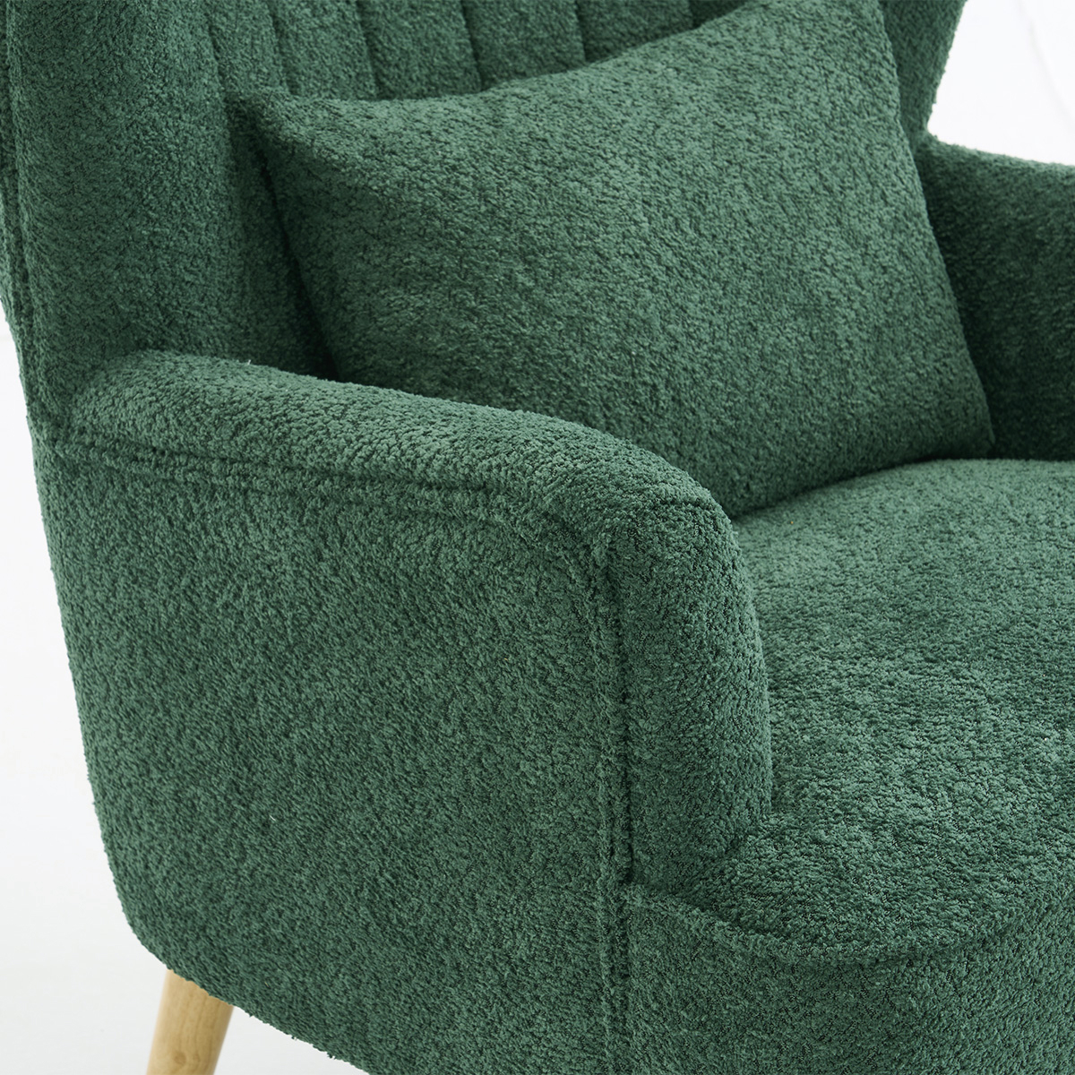 Πολυθρόνα Μπουκλέ (79X76 5X95 5) Spitishop Embrace Green Natural Έπιπλα Σαλονιού Πολυθρόνες Spitishop