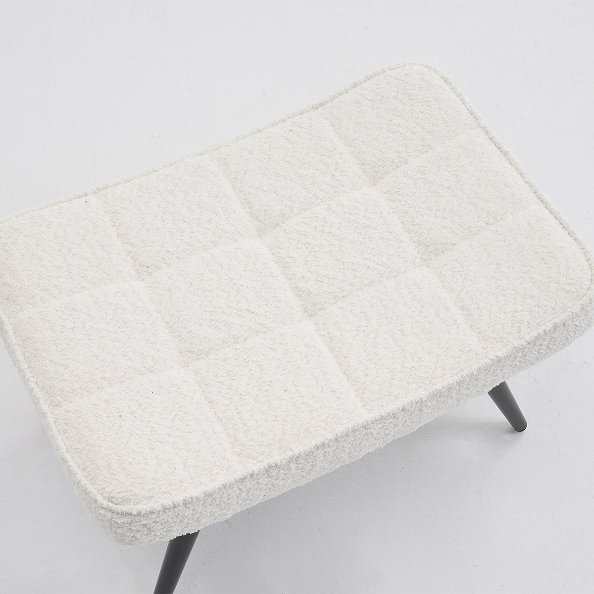 Υποπόδιο Μπουκλέ (60X40X38) Spitishop Ease White Έπιπλα Σαλονιού Πολυθρόνες Spitishop