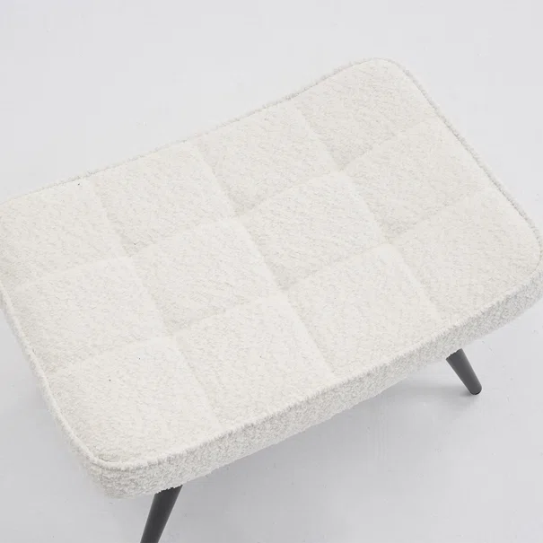 Υποπόδιο Μπουκλέ (60x40x38) Spitishop Ease White