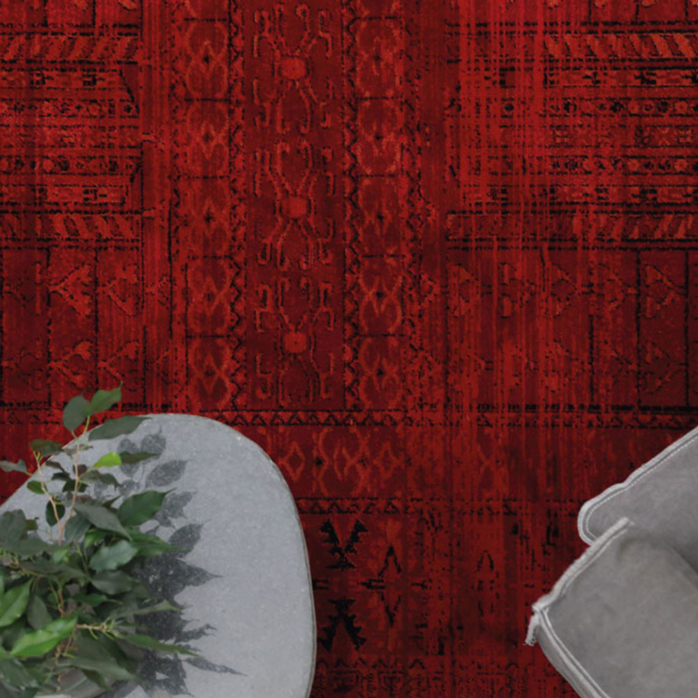 Χαλί (240X350) Royal Carpet Afgan 7504H D Red Χαλιά Σαλονιού Χειμερινά Boho Spitishop