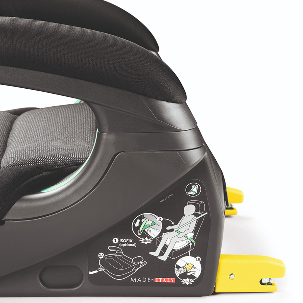 Κάθισμα Αυτοκινήτου Booster Isofix (6-12 Ετών 15-36Kg) Peg Shuttle Crystal Black Βρεφικά Καθίσματα Spitishop