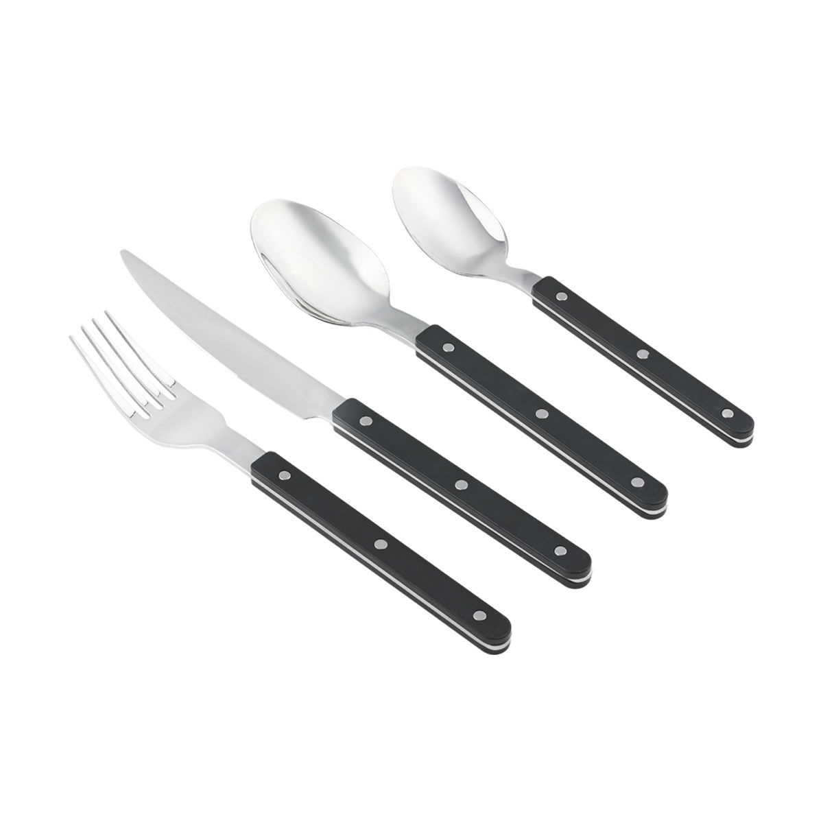 Μαχαιροπίρουνα (Σετ 16Τμχ) Estia Noir Dots Black 01-39158 Είδη Σερβιρίσματος Σετ Spitishop