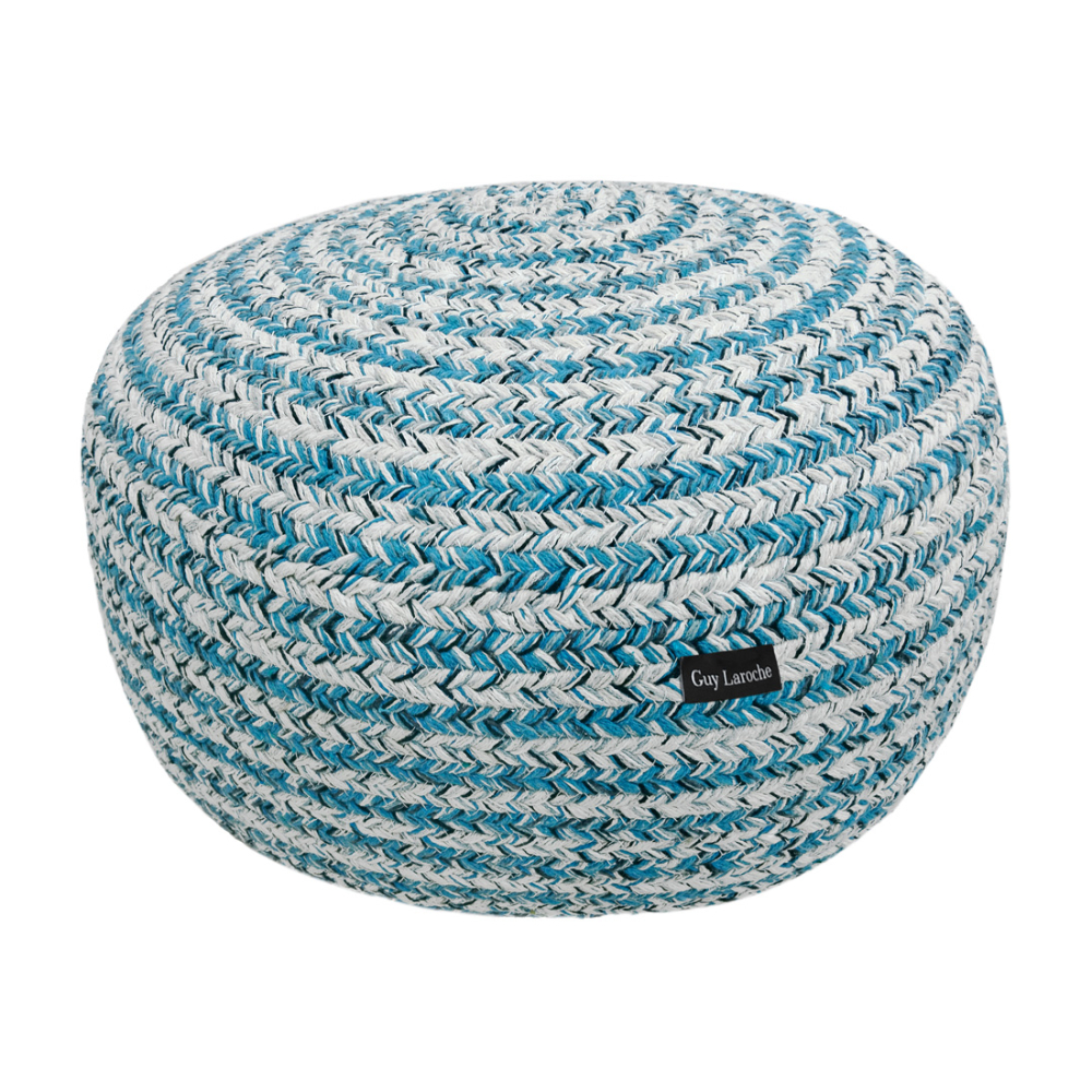 Πουφ (Φ50x25) Guy Laroche Ottoman Tonical Blue