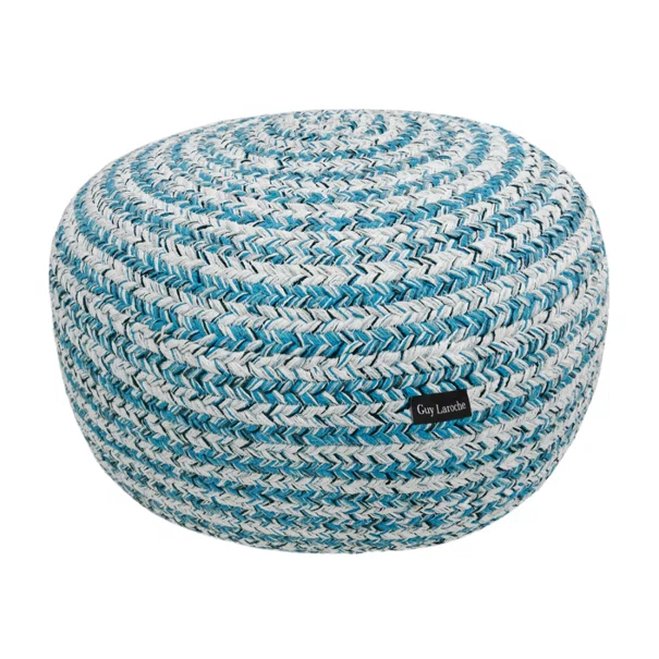 Πουφ (Φ50x25) Guy Laroche Ottoman Tonical Blue