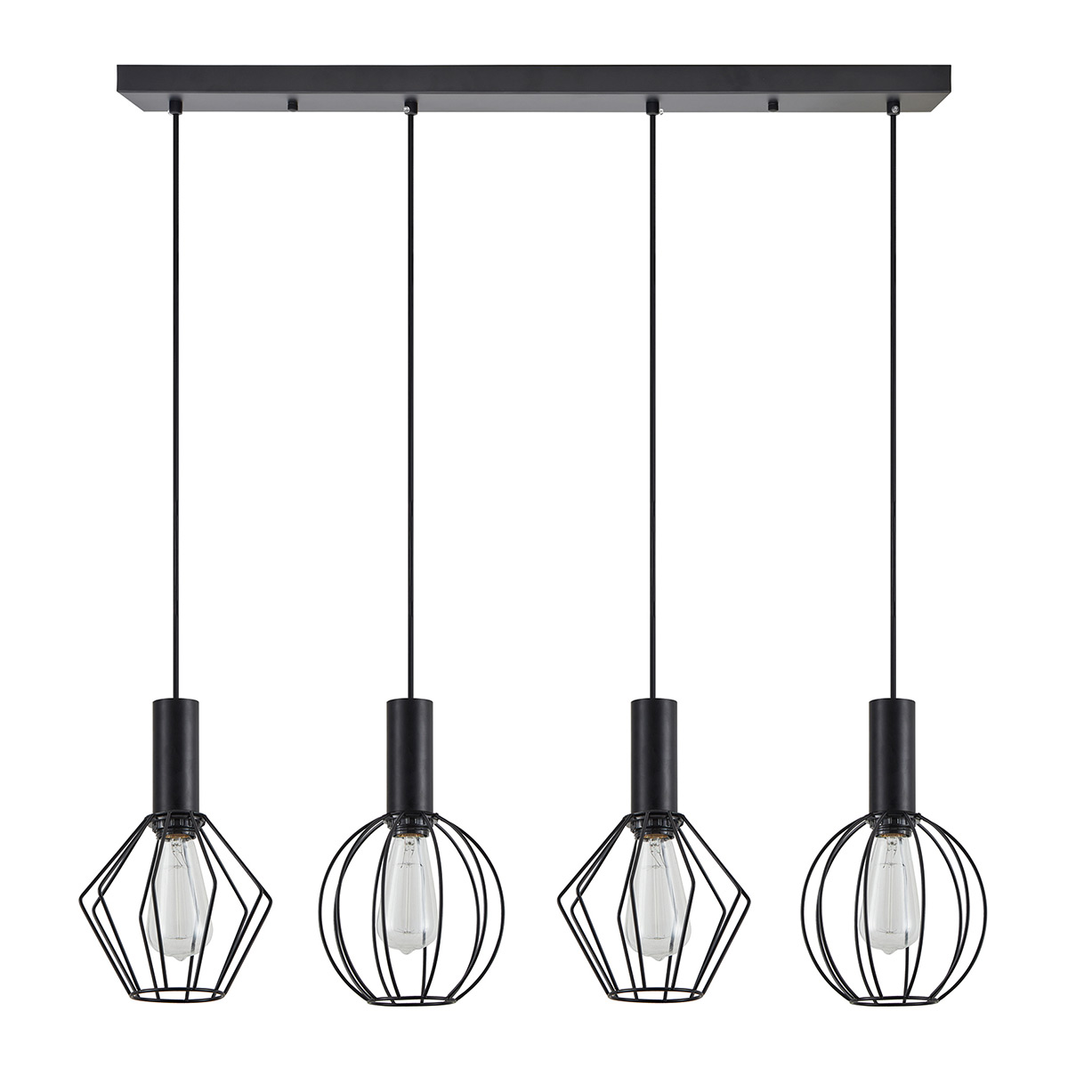 Φωτιστικό Οροφής Πολύφωτο Homelighting Adept Flex 77-8907 Black