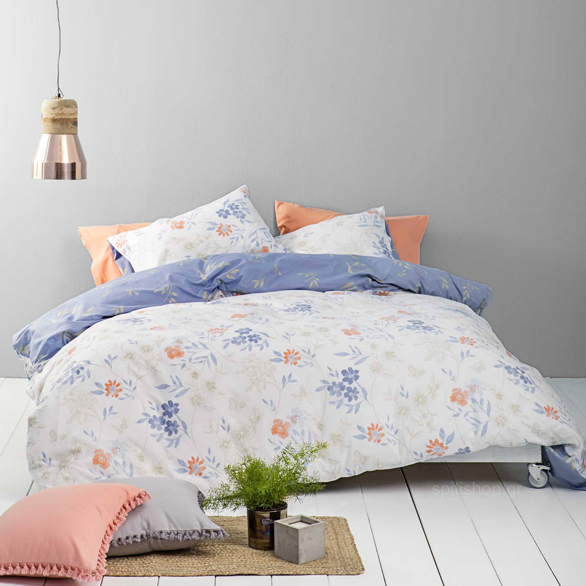 Κουβερλί Υπέρδιπλο (220x240) Nima Bed Linen Lilian Blue
