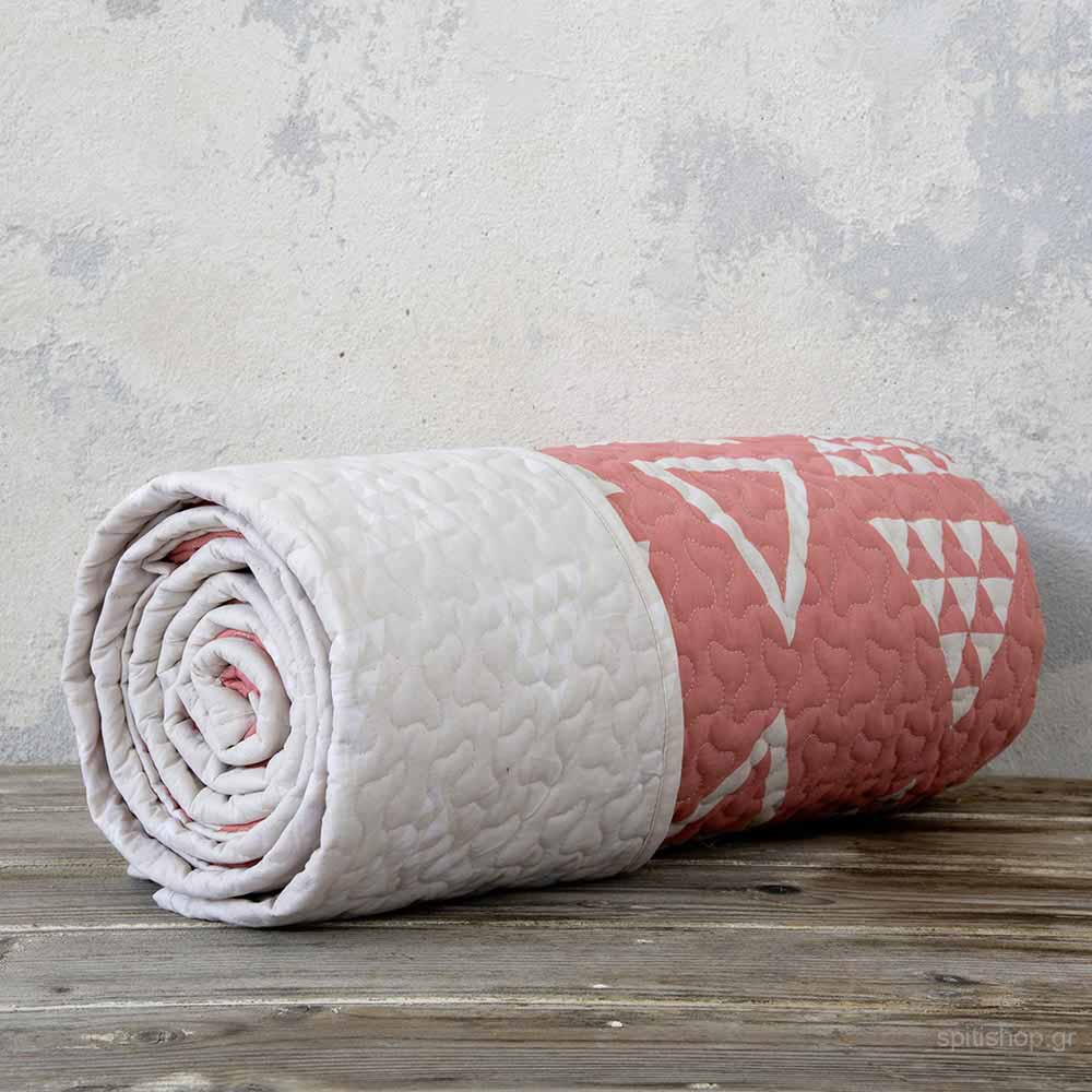 Κουβερλί Υπέρδιπλο (220X240) Nima Bed Linen Nativa Tan Λευκά Είδη Κρεβατοκάμαρας Υπέρδιπλα Spitishop