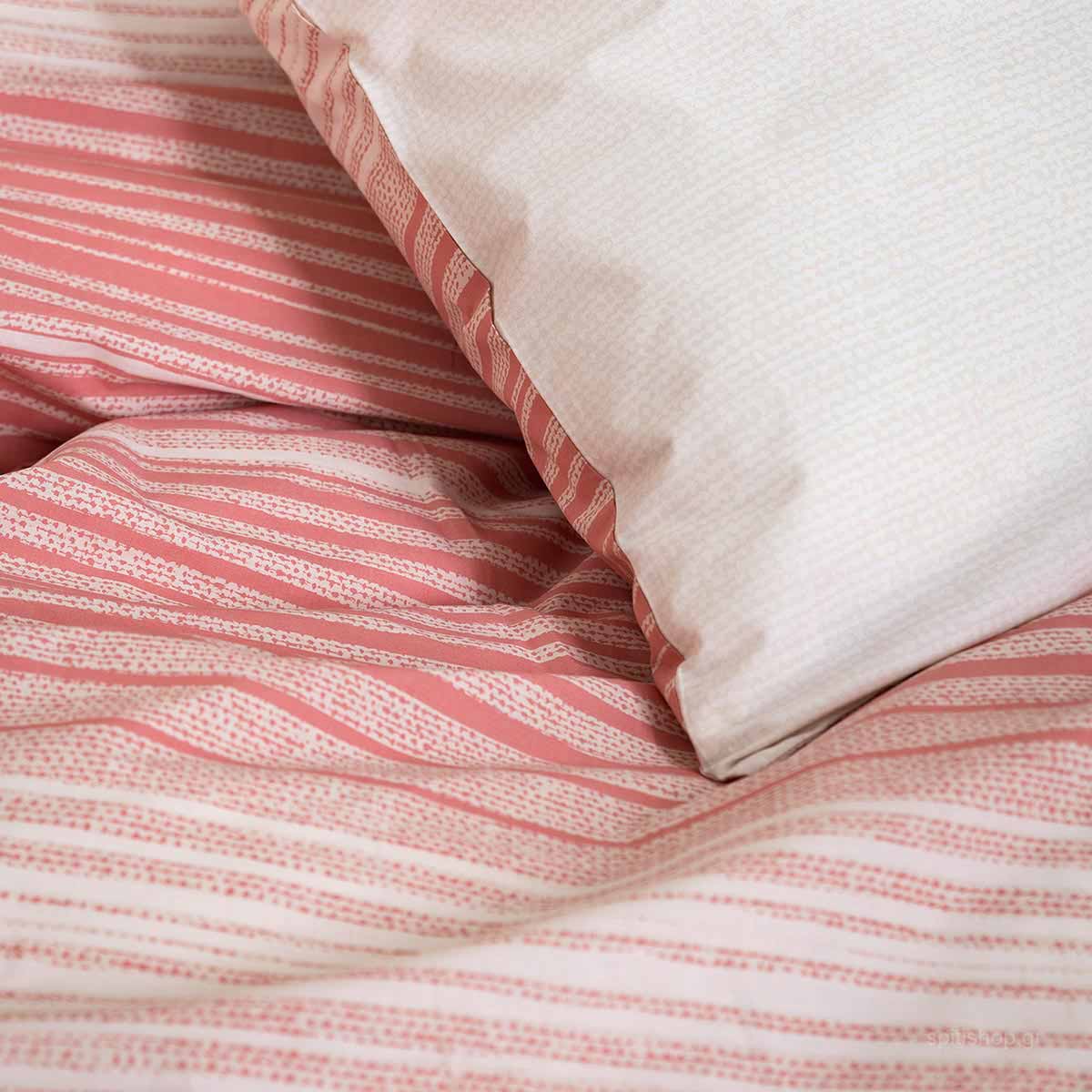 Κουβερλί Υπέρδιπλο (220X240) Nima Bed Linen Coast Tan Λευκά Είδη Κρεβατοκάμαρας Υπέρδιπλα Spitishop