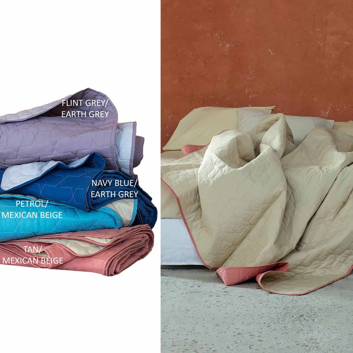 Κουβερλί Υπέρδιπλο (220x240) 2 Όψεων Nima Bed Linen Deploy