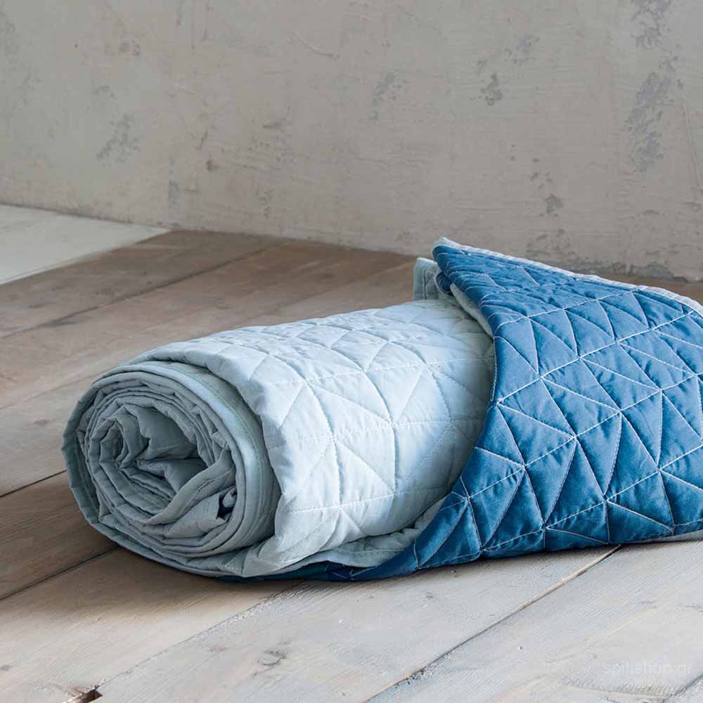 Κουβερλί Υπέρδιπλο (220X240) 2 Όψεων Nima Layers Brillante Mint Aegean Blu Λευκά Είδη Κρεβατοκάμαρας Υπέρδιπλα Spitishop