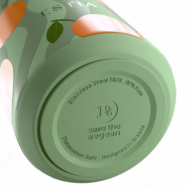 Μπουκάλι Θερμός 500ml Estia Save The Aegean Flow Peach Garden 01-42202