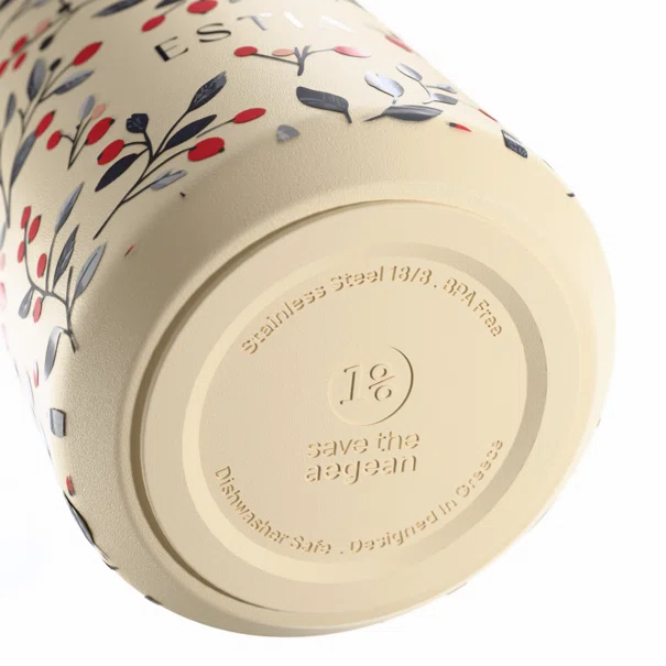 Μπουκάλι Θερμός 500ml Estia Save The Aegean Flow Bloom Beige 01-42028