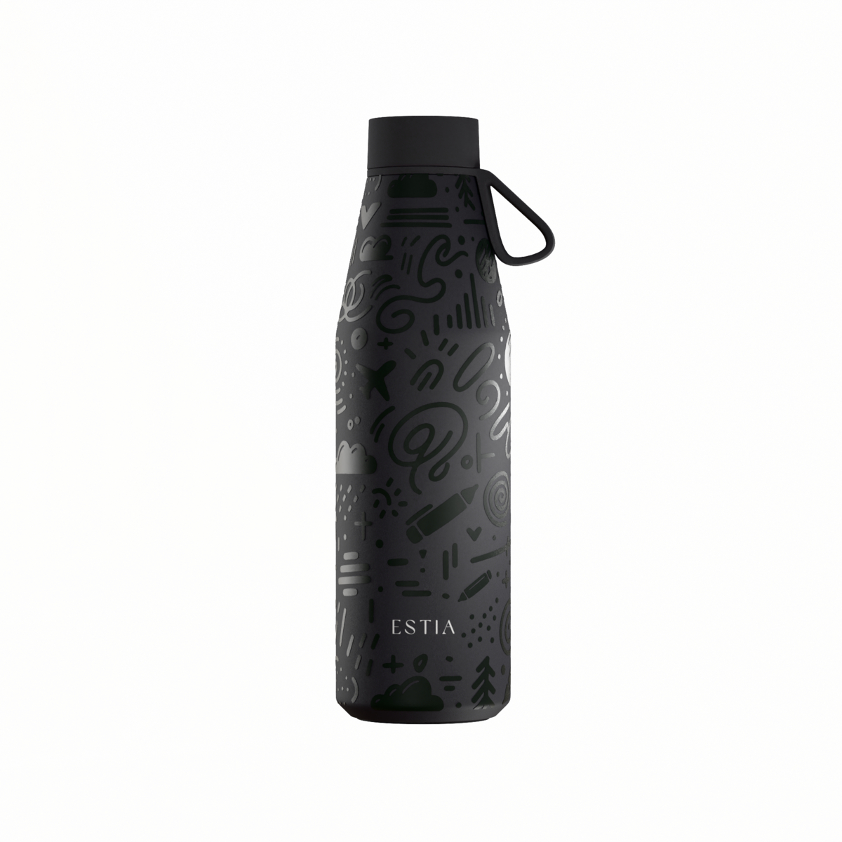 Μπουκάλι Θερμός 500ml Estia Save The Aegean Flow Noir Echo 01-42059