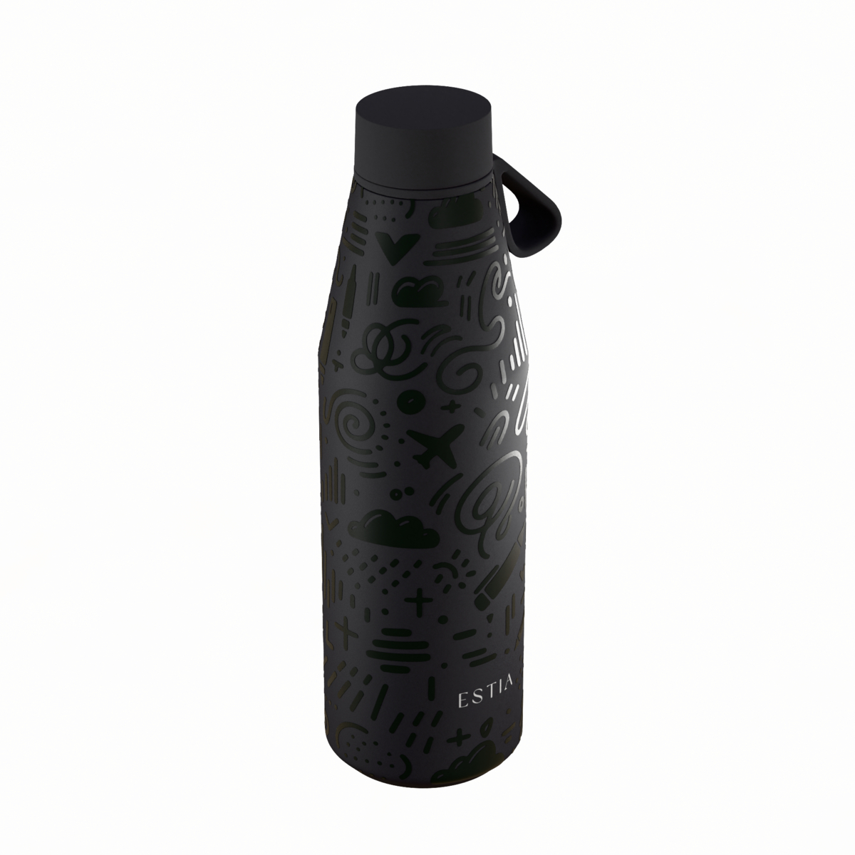 Μπουκάλι Θερμός 500ml Estia Save The Aegean Flow Noir Echo 01-42059
