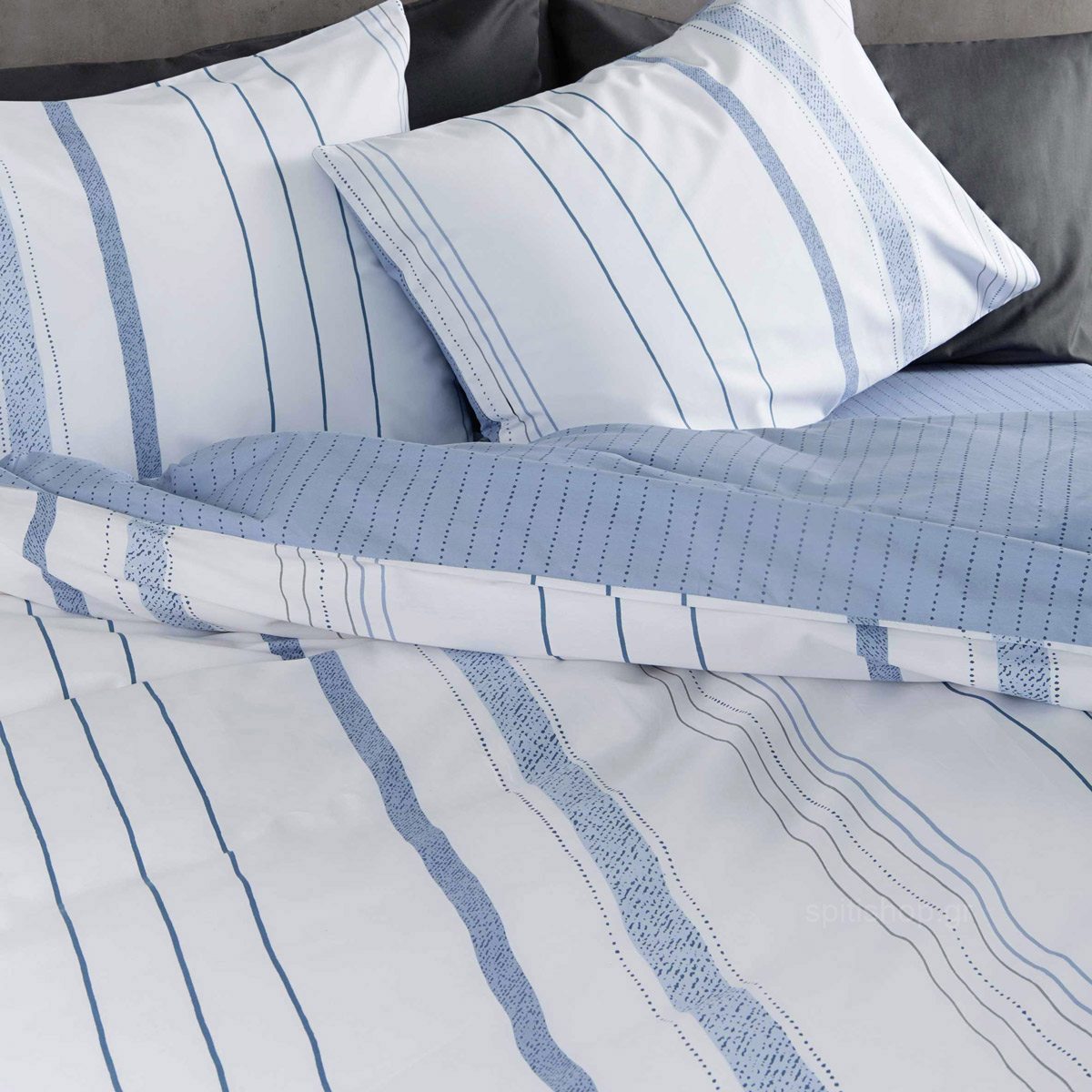Κουβερλί Υπέρδιπλο (220X240) Nima Bed Linen Homme Blue Λευκά Είδη Κρεβατοκάμαρας Υπέρδιπλα Spitishop