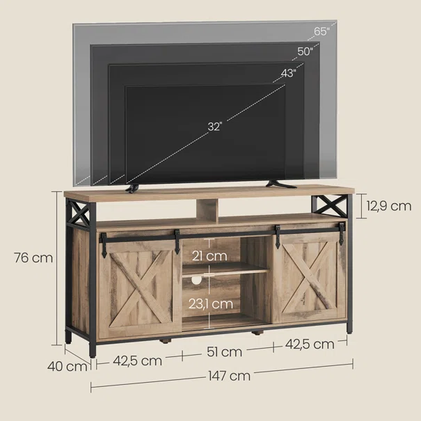 Έπιπλο Τηλεόρασης (147x40x76) Vasagle LTV071B50V5