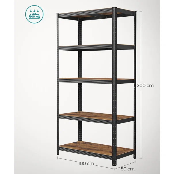 Μεταλλική Ραφιέρα Δαπέδου 5 Θέσεων (100x50x200) Songmics GLR050B11