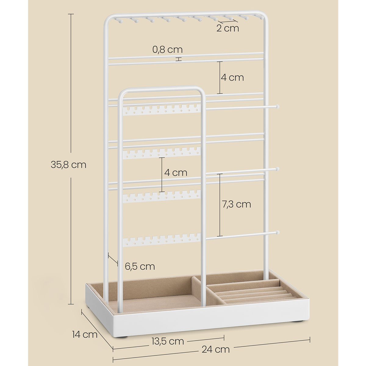 Σταντ Κοσμημάτων (24X14X35 8) Songmics Jjs028W01 Όσα Αγαπήσατε Περισσότερο Μόλις Ήρθαν - Νέες Αφίξεις Που Θα Λατρέψετε σε Είδη Οργάνωσης Spitishop