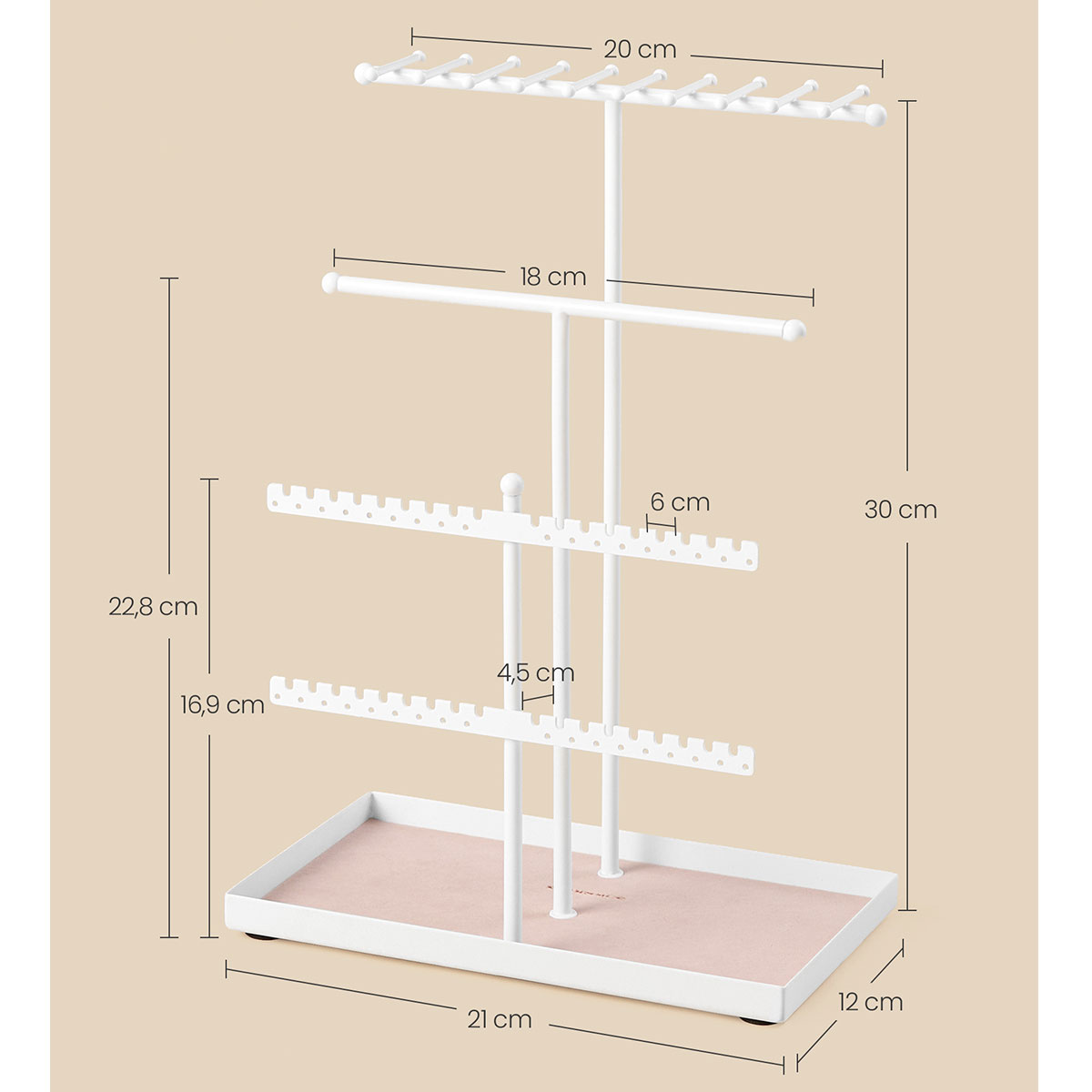 Σταντ Κοσμημάτων (21X12X30) Songmics Jjs036Wg03 Όσα Αγαπήσατε Περισσότερο Μόλις Ξαναήρθαν - Είναι Πάλι Εδώ τα Είδη Οργάνωσης Που Spitishop