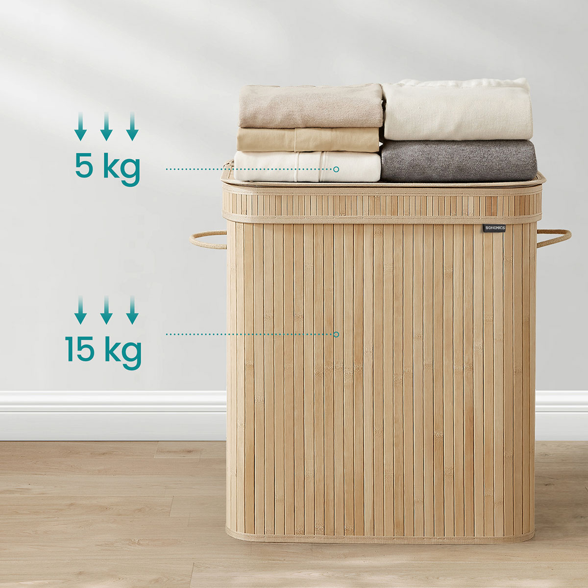 Καλάθι Απλύτων 100Lit (53X32X61) Songmics Lcb063N01V1 Όσα Αγαπήσατε Περισσότερο Μόλις Ήρθαν - Νέες Αφίξεις Που Θα Λατρέψετε σε Είδη Μπάνιου Spitishop