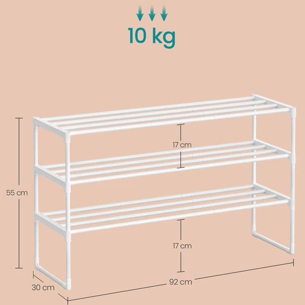 Παπουτσοθήκη 12 Θέσεων (92x30x55) Songmics LSA303W03