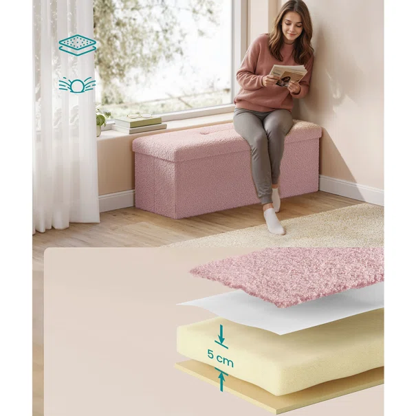 Ταμπουρέ Με Αποθηκευτικό Χώρο (110x38x38) Songmics LSF097R01